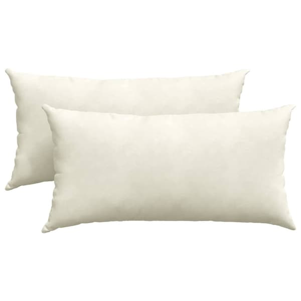 Sofakuddar 2 pcs Kräm 80 x 40 cm Kordread tyg