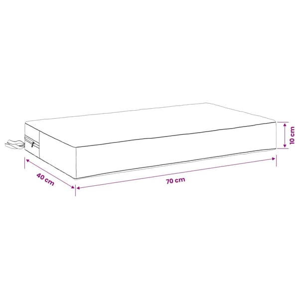 Sittkudde SOEST 100% Polyester Turkos 70 x 40 x 10 cm