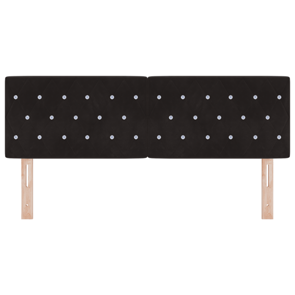LED huvuddyna med LED-ljusslingor Svart 160 cm Sammet