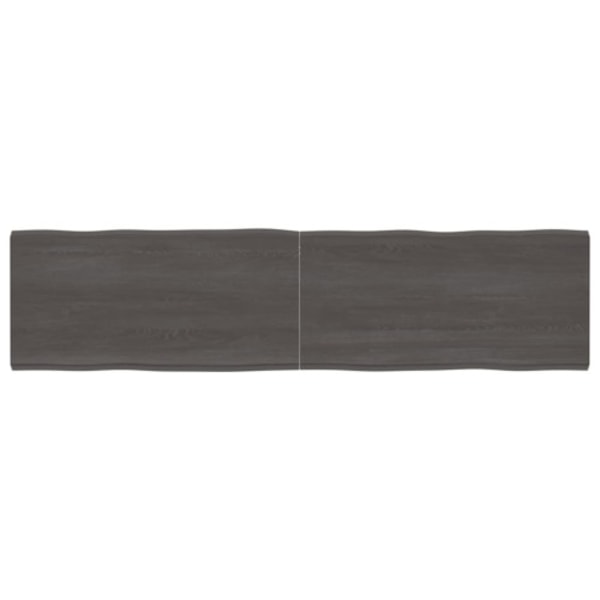Bordsskiva mörkbrun 200x50x(2-4) cm massivt trä levande kant