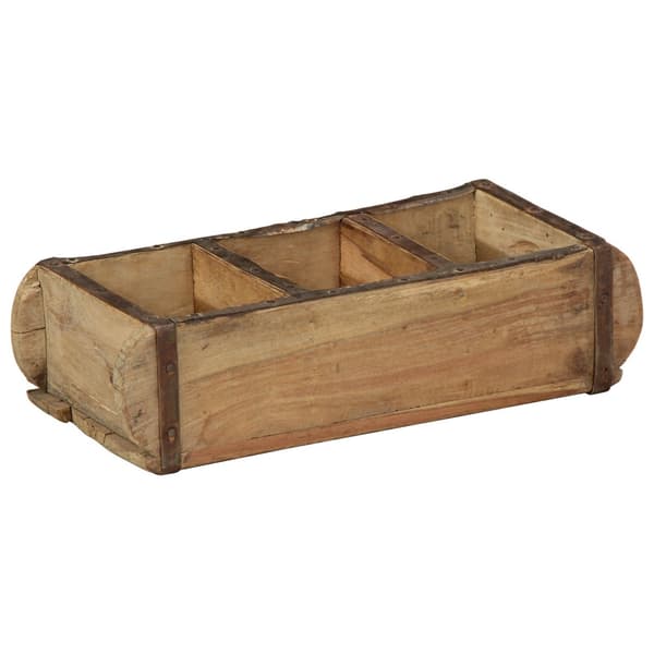 Bricka 4 pcs Brun 30 x 14 x 9 cm Solid återvunnen trä