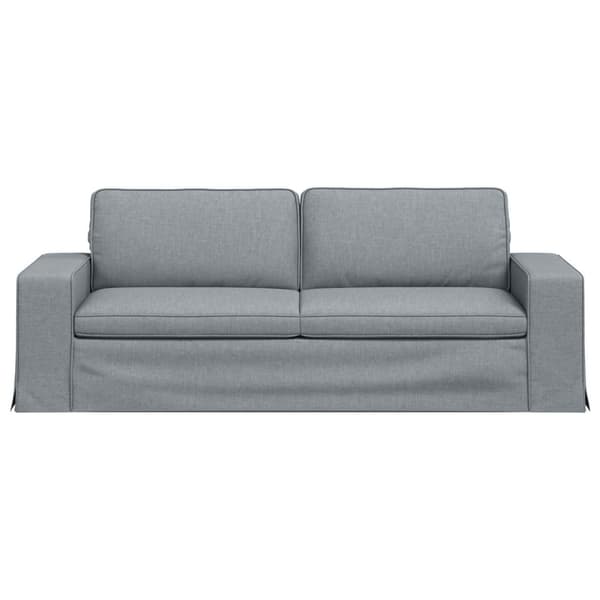 Soffa Ljusgrå 222 x 80 x 82 cm tyg