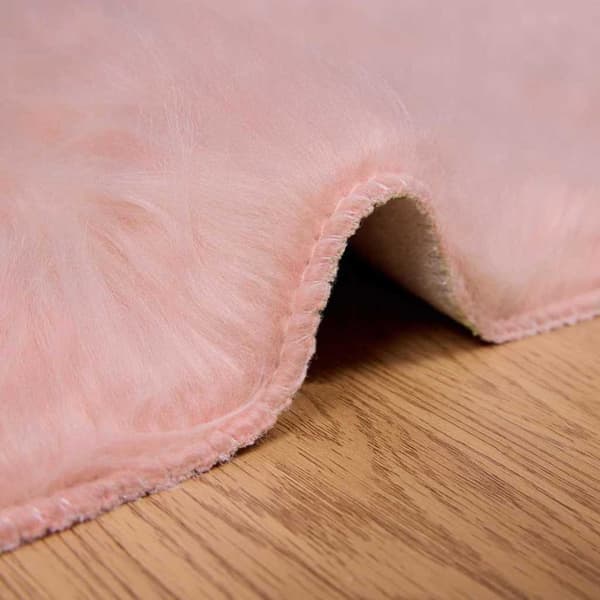 Fuskfäll matta TAFALLA Rosa 100 x 200 cm Polyester