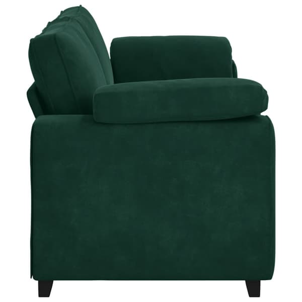 3-sitssoffa mörkgrön 220x77x82 cm sammet