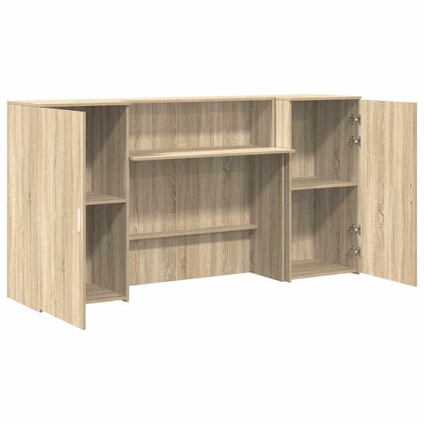 Receptionsdisk sonoma-ek 200x50x103,5 cm konstruerat trä