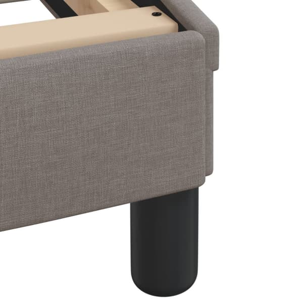 Bed Frame "Dover" Taupe 140x190 cm Fabric