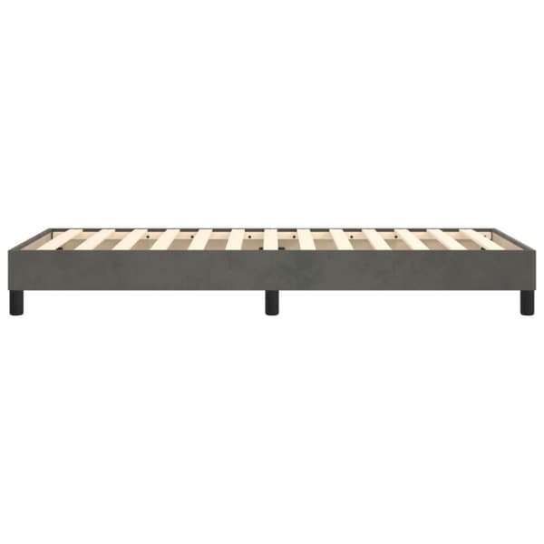 Boxspring-sängram mörkgrå 80x200 cm sammet
