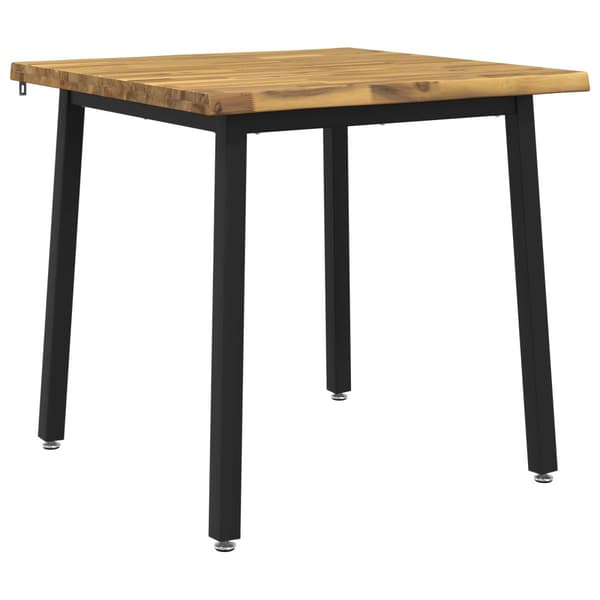 60 x 55 x 75 cm Massivt Akaciaträ Vit och svart Rektangulär