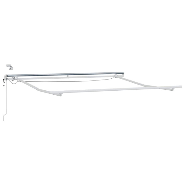Utfällbar markis Sand 500 × 350 cm Polyester och metall