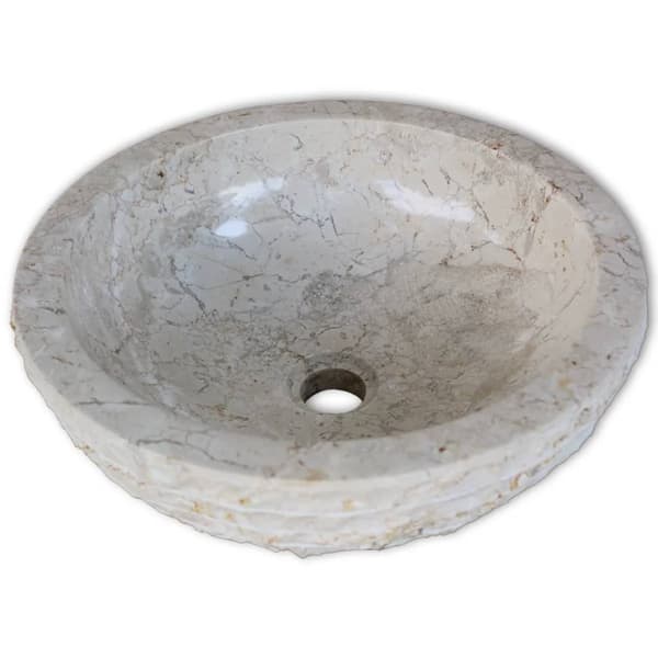 Handfat Marmor 40 cm Gräddvit