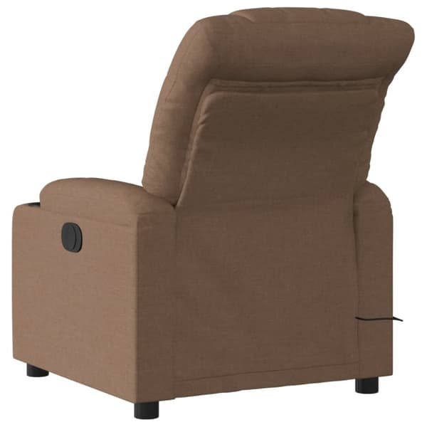 Massagefåtölj brun tyg