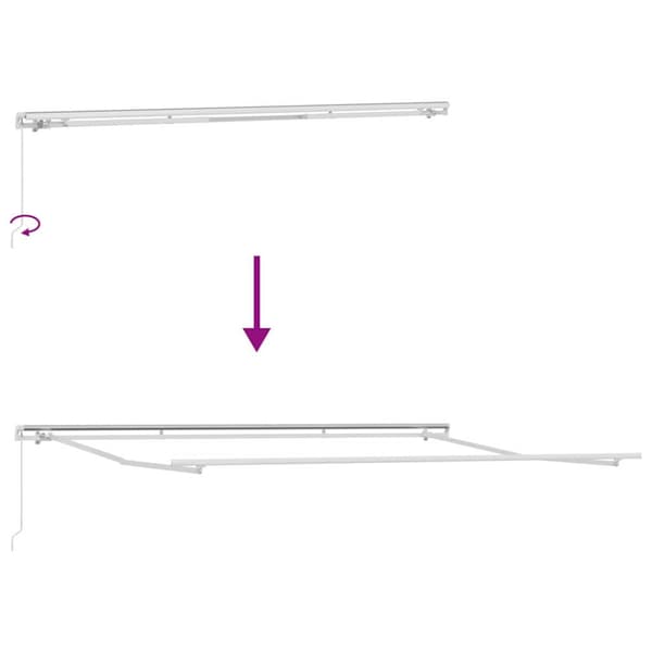 Utdragbar markis Flerfärgsdesign 400 × 350 cm