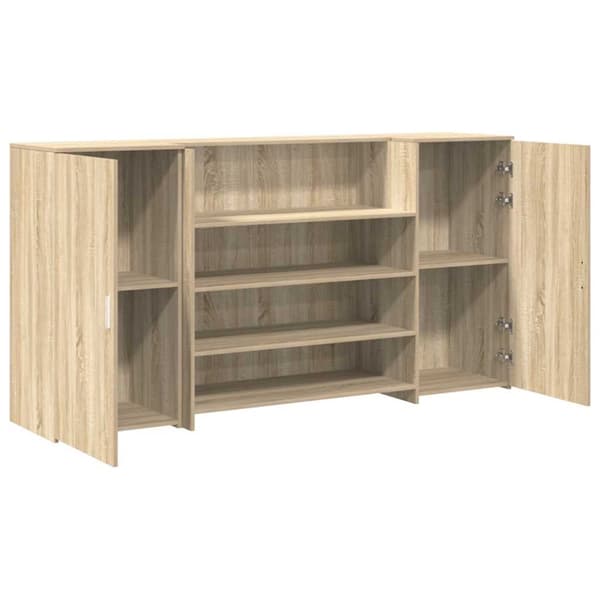 Receptionsdisk sonoma-ek 200x50x103,5 cm konstruerat trä