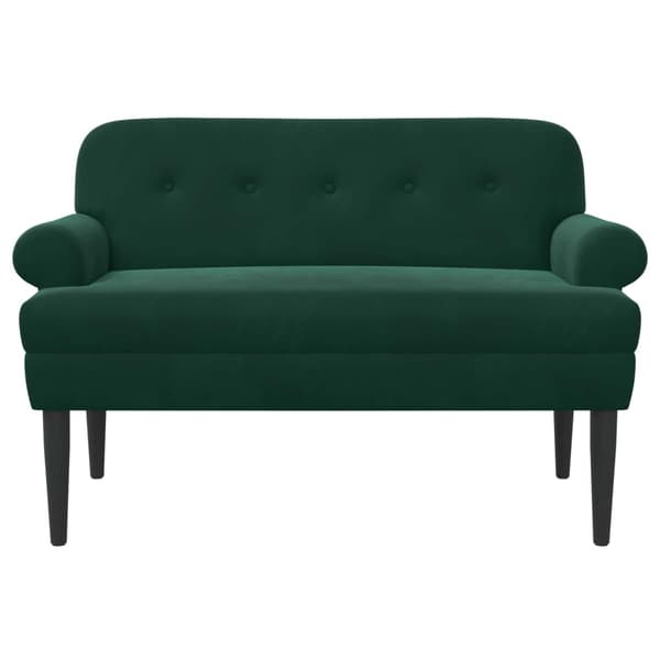 Loveseat med knapprapport Mörkgrön 120 x 66 x 78 cm Sammet
