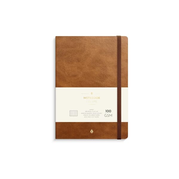 Anteckningsbok BURDE Deluxe A5 brun