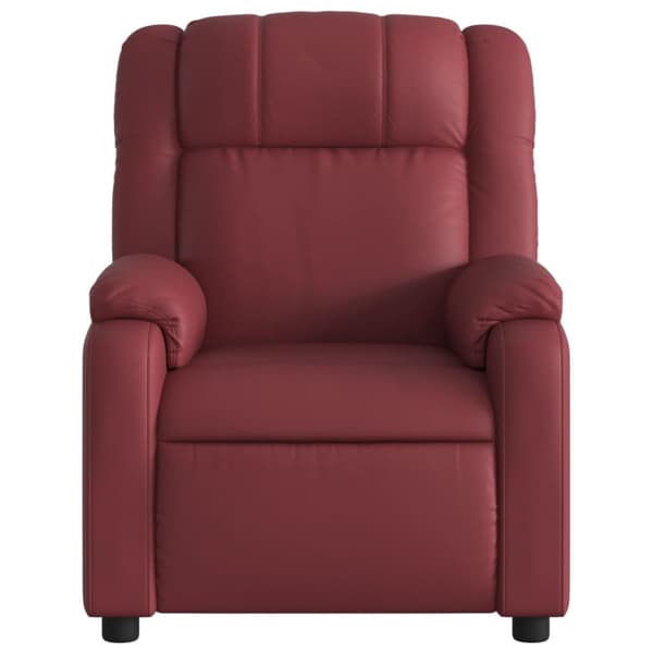 Reclinerfåtölj vinröd konstläder