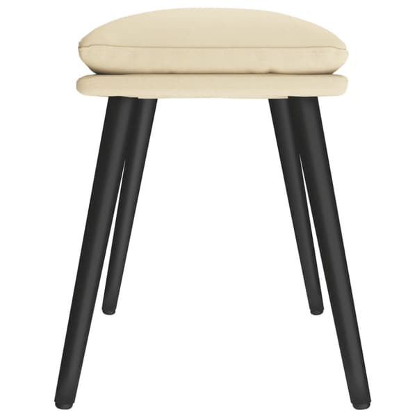Fotpall gräddvit 45x29,5x35 cm tyg