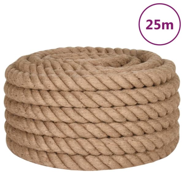Juterep 25 m långt 30 mm tjockt
