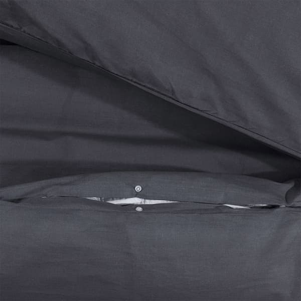 Bäddset svart 225x220 cm bomull