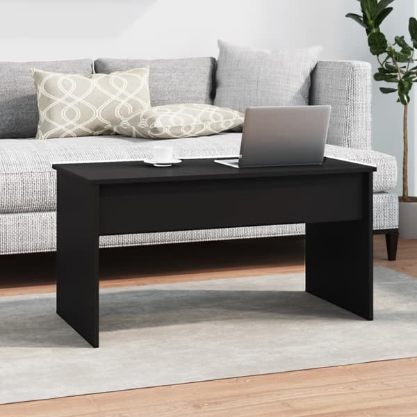 Soffbord svart 102x50,5x52,5 cm konstruerat trä