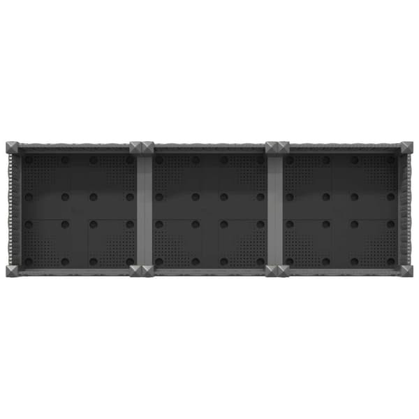 Trädgårdsplanterare med hjul Ljusgrå 120 x 40 x 33 cm PP