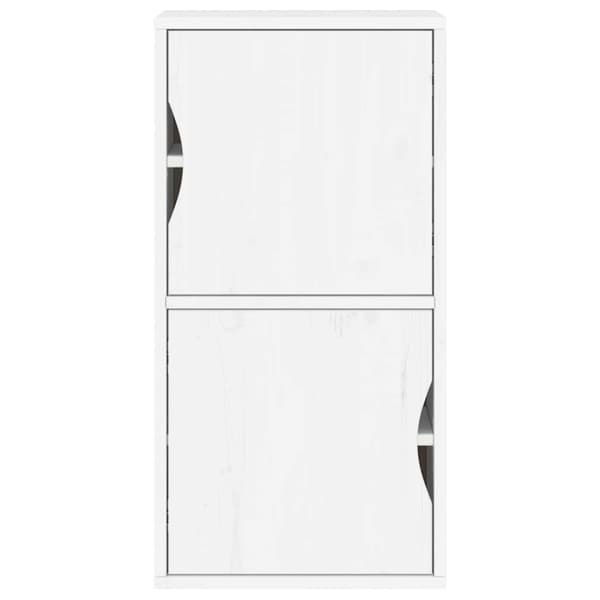 Sidoskåp ODDA vit 40x24x79 cm massivt trä furu