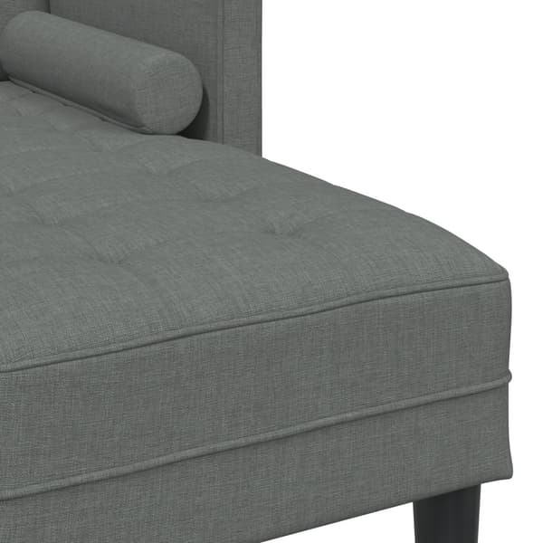 Soffset med kudde 2 pcs Mörkgrå Polyester