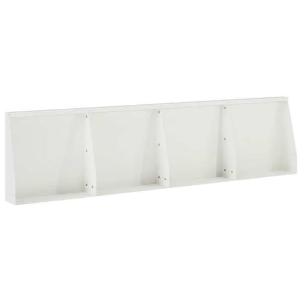 Stödvägg 4 st 40 x 12 x 30 cm Stål Vit
