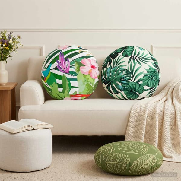 Kudde med kudde HEERLEN 2 st Flerfärgsdesign Polyester