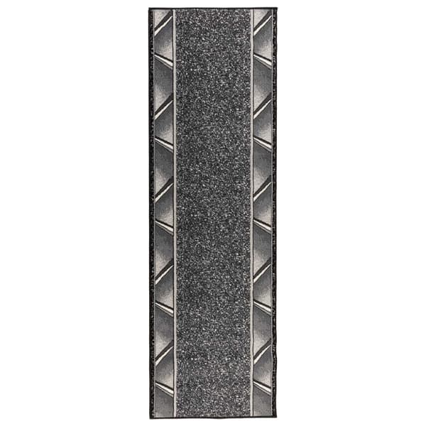 Runner-matta FLORNES Vävd Grå Zigzag 100 x 200 cm PP 7 mm