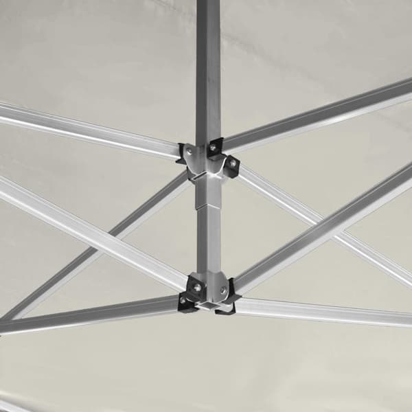Hopfällbart partytält aluminium 4,5x3 m gräddvit