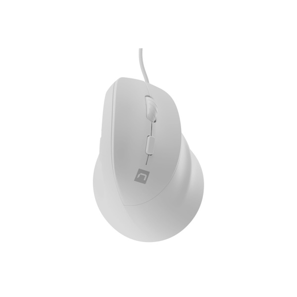 Natec CRAKE 2 PRO - vertikal mus - USB - vit