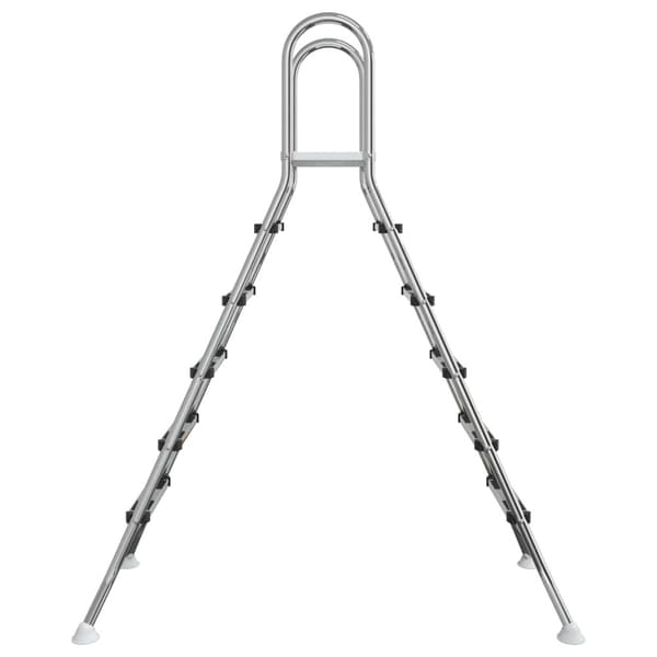 Stege för ovanmarkspool 224 x 175 cm 5-stegs Rostfritt Stål 304