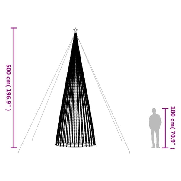 LED julgran 1544 LED blå 500 cm