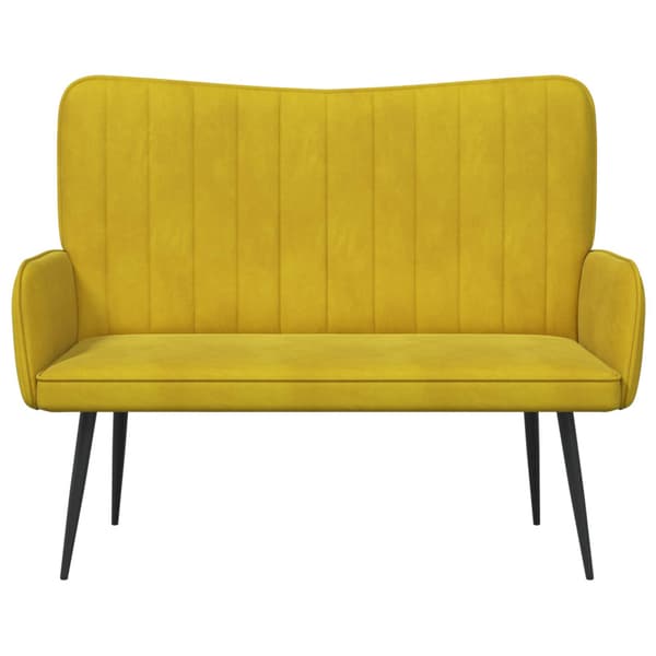 Tvåsitssoffa Gul 115 x 61 x 87 cm Sammet