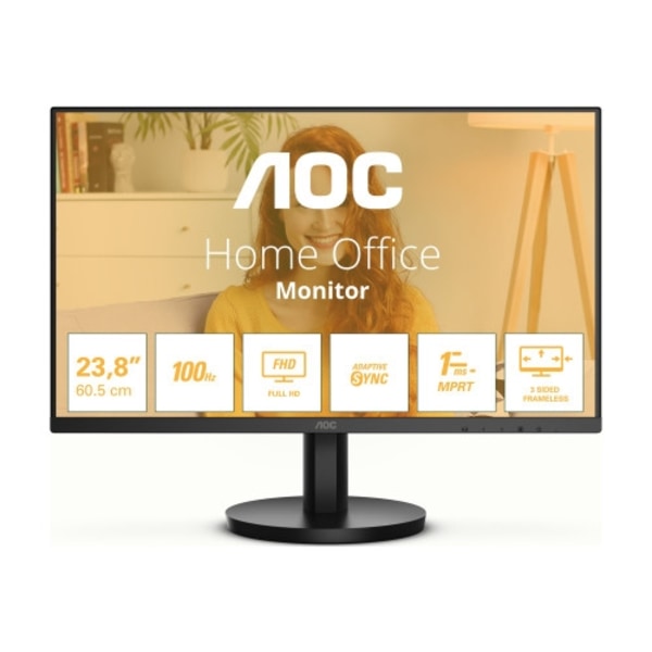 AOC Basic-line 24B3HMA2 - LED-skärm - Full HD (1080p) - 24" - HDR Svart