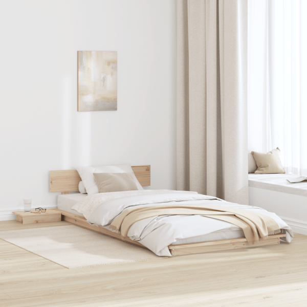 Sängram Brun 100 x 200 cm trä