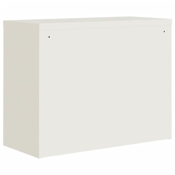 Dokumentskåp vit 90x40x70 cm stål
