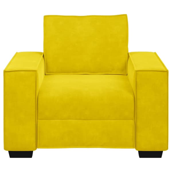Soffstol gul 100x78x84 cm sammet