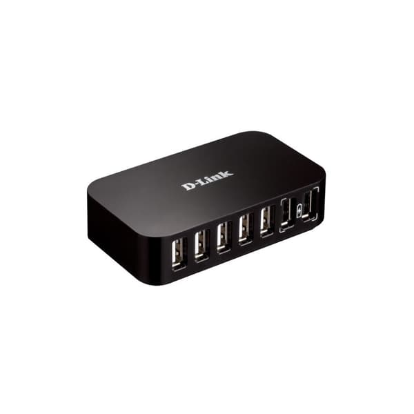 D-Link DUB-H7 USB 2.0 Type-B 480 Mbit/s Svart