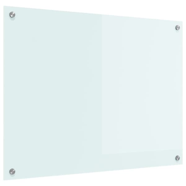 Köksskydd Vit 80 x 60 cm härdat glas