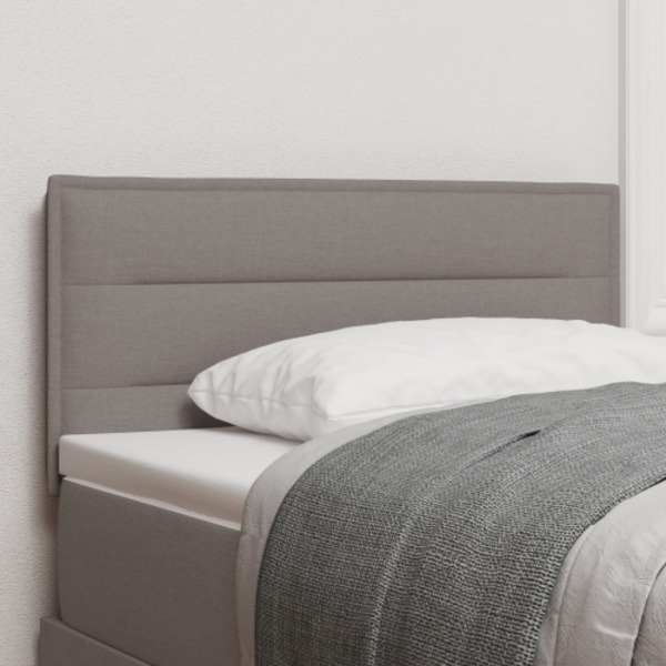 LED Sänggavel Linjedesign Taupe 80 cm Tyg