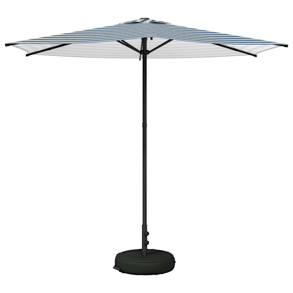 Trädgårdsparasol 270 x 270 cm Polyester Rektangulär Blå och Vit