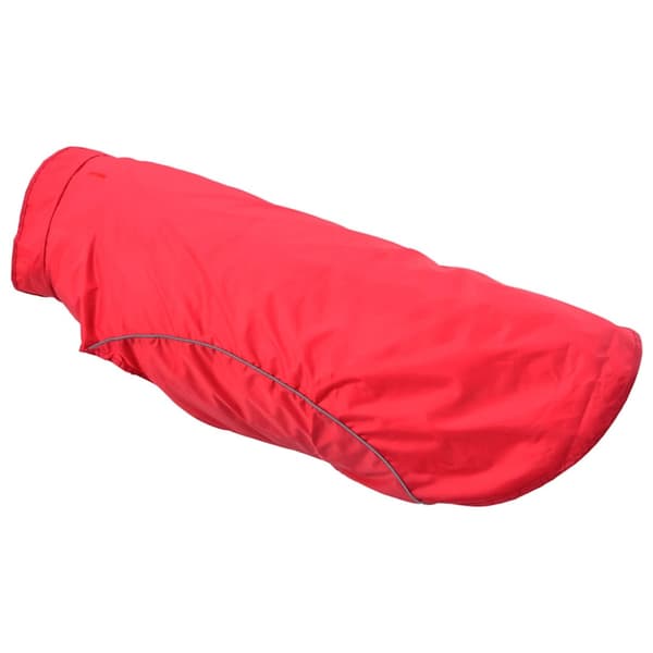 Regnrock för hundar med reflekterande remsor polyester röd 4XL