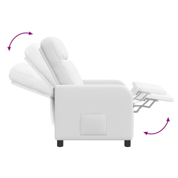 Massagefåtölj Vit Tyg
