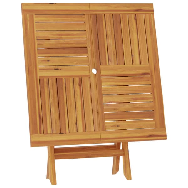 Hopfällbart trädgårdsbord Naturlig 90 x 90 x 75 cm