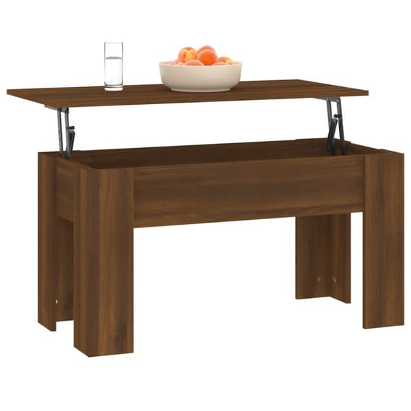 Soffbord brun ek 101x49x52 cm konstruerat trä