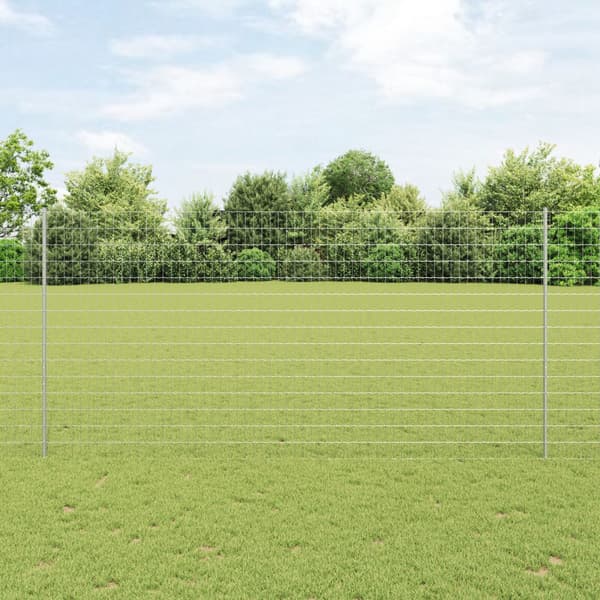 Stängsel med stolpe Silver 1,6 x 10 m Stål