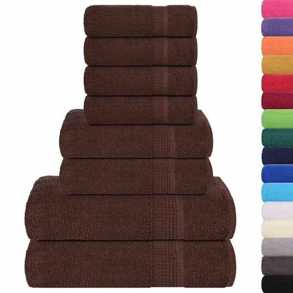 8-delat handduksset FROGN brun 360 gsm