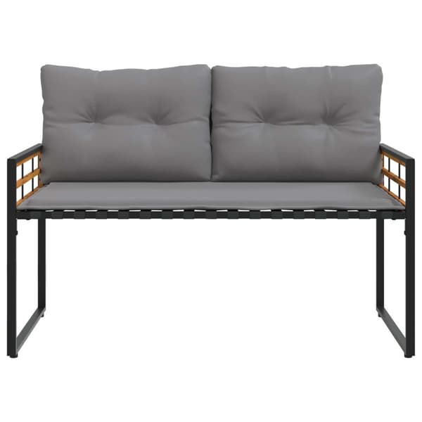 Utemöbelset med kudde 4 pcs Ljusgrå
